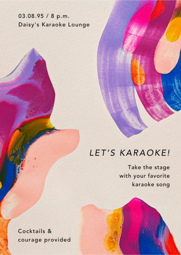 Abstract Canvas - Karaoke and Music Invitation by Moglea