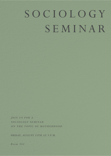 Fulton - Seminar Invitation by Paperless Post