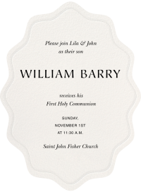 Embossed Cutout - First Communion Invitation by Paperless Post