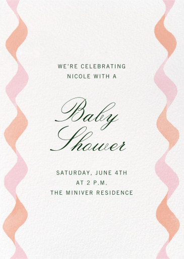 Twirling Streamers - Baby Shower Invitation by Paperless Post
