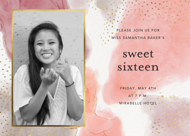 Ethereal Wash Photo - Sweet 16 Invitation by Ashley G