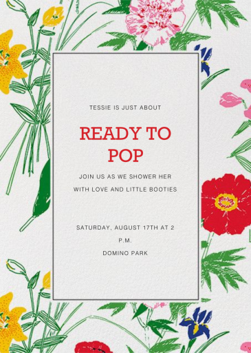 Puutarhakutsut (Tall) - Baby Shower Invitation by Marimekko