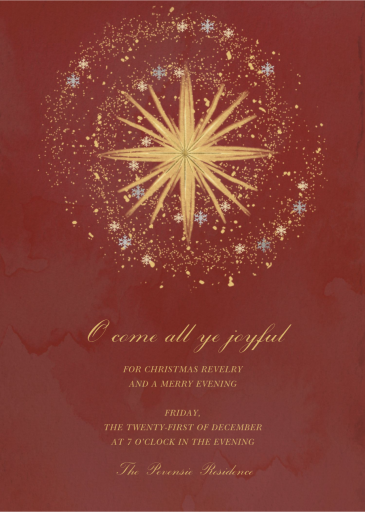North Star - Holiday Party Invitation by Sketch Design Studio