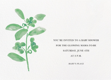 Watercolor Bloom - Invitation by Linda and Harriett