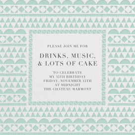 Geometric Border - Birthday Invitation by Paperless Post
