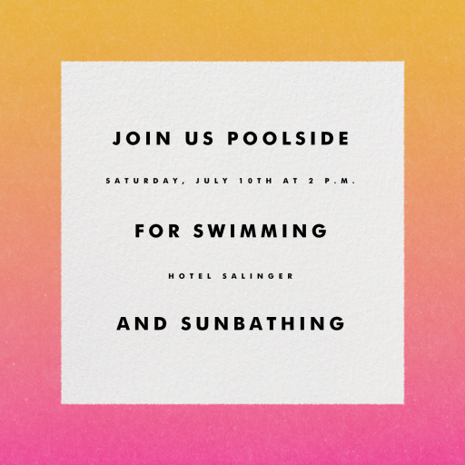 Gradient Border - Summer Party Invitation by Paperless Post