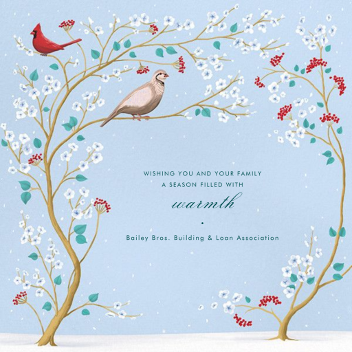 Winter Chinoiserie - Business Holiday Card by Paperless Post