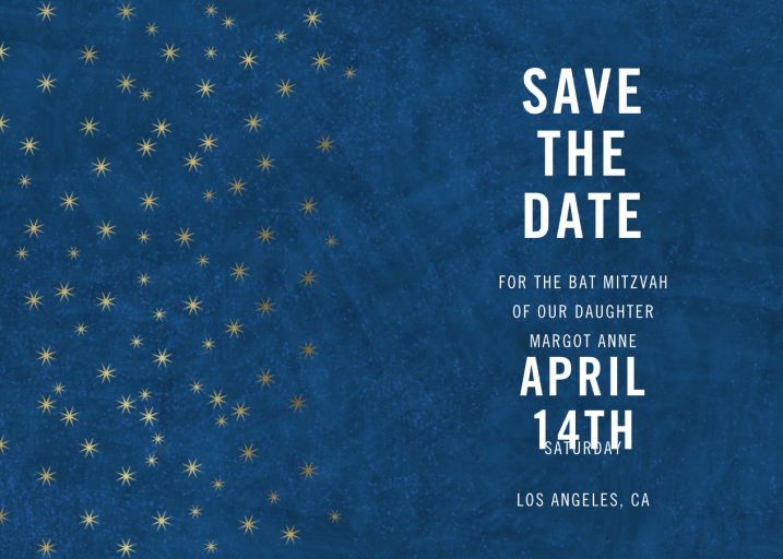Celeste (Save the Date) - Bar & Bat Mitzvah Save the Date by Paperless Post