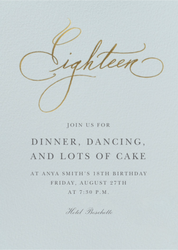 Milestone Manuscript - Birthday Invitation by Stephanie Fishwick