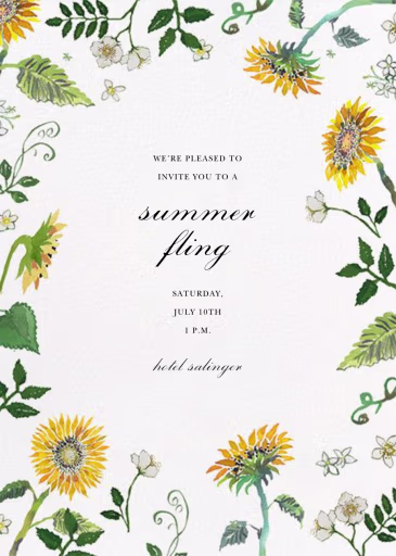 Dandelion Harvest (Tall) - Summer Party Invitation by Happy Menocal