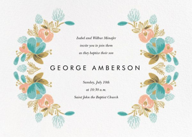 Classic Garland - Baptism & Christening Invitation by Rifle Paper Co.