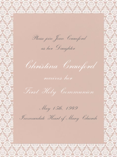Brocade - First Communion Invitation by Paperless Post