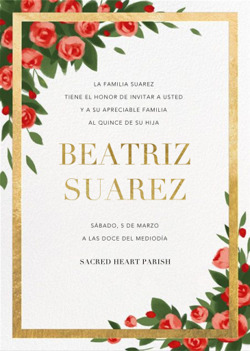 Teablossom - Quinceañera Invitation by Paperless Post