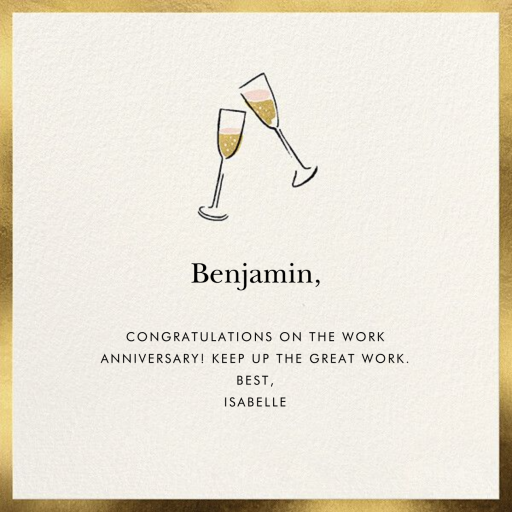 Cute Flutes - Work Anniversary Card by kate spade new york