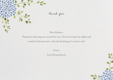 Dahlias Horizontal - Thank You Card by Paperless Post