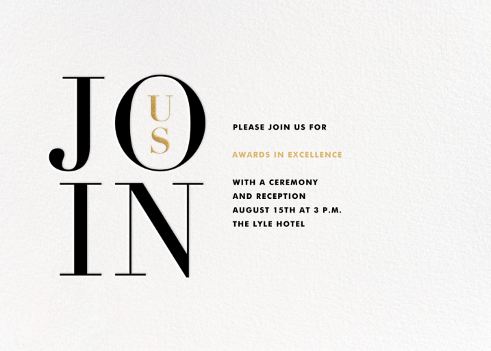 Almaviva - Awards Ceremony Invitation by Paperless Post