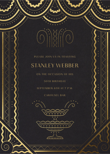 La Grande Gatz - 50th Birthday Invitation by Paperless Post