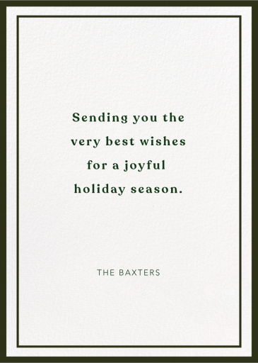Double Border Photo - Holiday Card by Paperless Post - Back