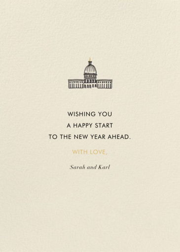 Snow Globe Hello!Lucky - Holiday Card by Hello!Lucky - Back