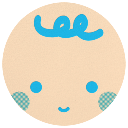 Baby Face - Baby Shower Invitation by The Indigo Bunting