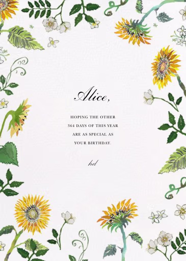 Dandelion Harvest (Tall) - Birthday Card by Happy Menocal