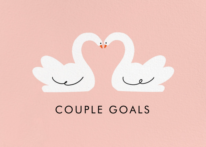 Swan in Love (Holly St Clair) - Congratulations Card by Wrap