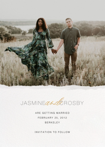 Torn Edge (Photo) - Save the Date by Paperless Post