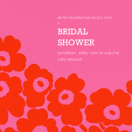 Unikko (Square) - Bridal Shower Invitation by Marimekko