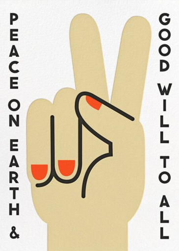 Peace Sign - Holiday Card by The Indigo Bunting