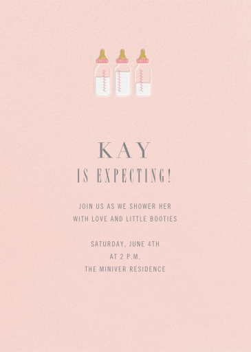 Baby Bottles (New) - Baby Shower Invitation by Paperless Post