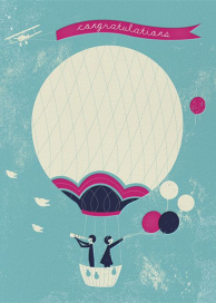 Congrats from Above (Jill Labieniec) - Greeting Card by Red Cap Cards