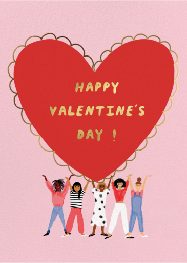 You Hold My Heart Galentine's Day card by Carolyn Suzuki Studio