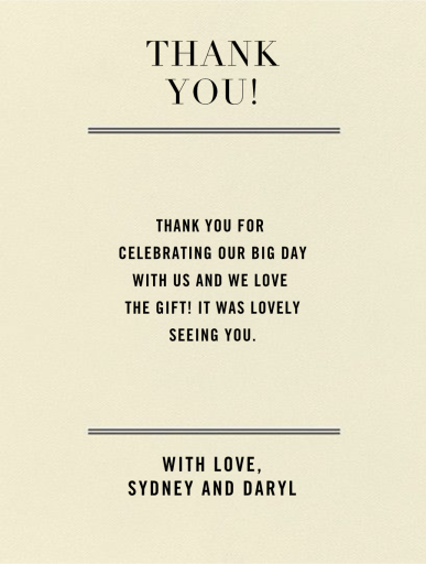 Typographic I (Thank You) by kate spade new york