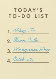 To-Do List - Birthday Card by Paperless Post