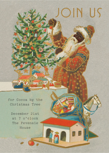 Merry Saint Nick - Holiday Party Invitation by John Derian