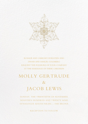 Magen David (Invitation) - Invitation by bernard-maisner-studio