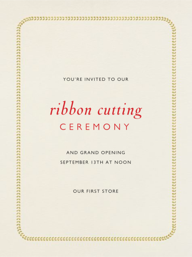 Leaf Inner Bevel Border by Paperless Post