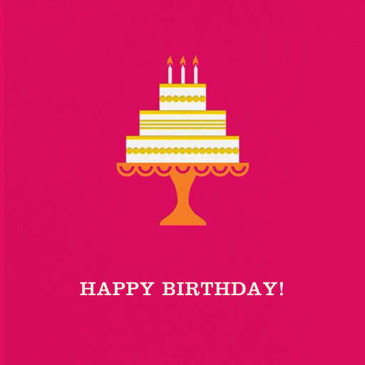 Cake and Candles (Greeting) - Birthday Card by Jonathan Adler