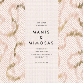 Acclaim - Bachelorette Party Invitation by Kelly Wearstler