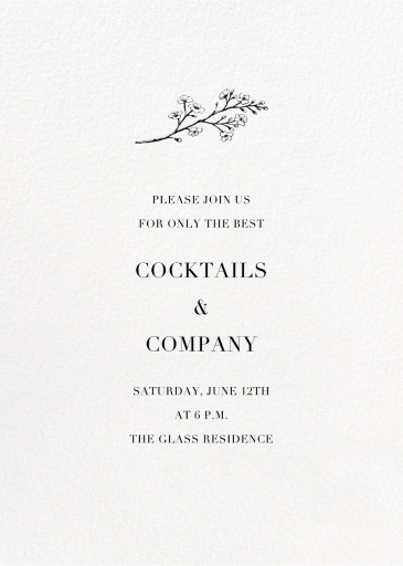Blanc - Cocktail Party Invitation by Paperless Post