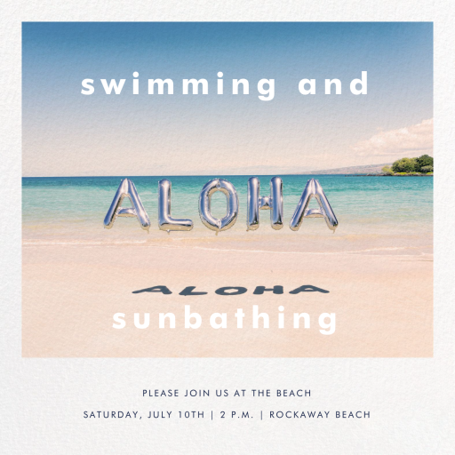 Beach Balloons - Beach Party Invitation by Gray Malin