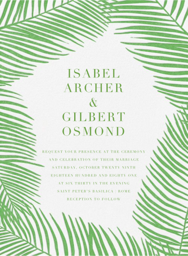 Palmier I - Wedding Invitation by Paperless Post