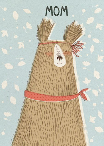 Mama Llama (Kate Hindley) by Red Cap Cards