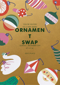 Jolly Ornaments - Christmas Party Invitation by Hello!Lucky