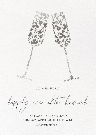Floral Flutes - Wedding Brunch Invitation by Paperless Post