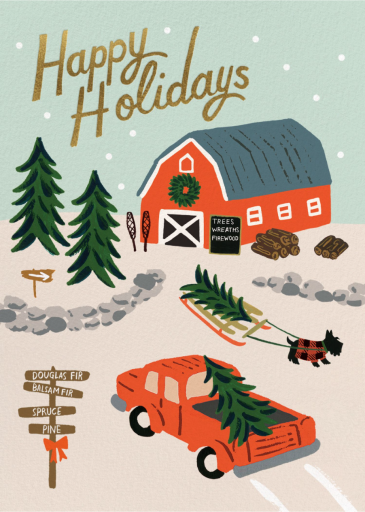 Snowy Tree Farm - Greeting Card by Rifle Paper Co.