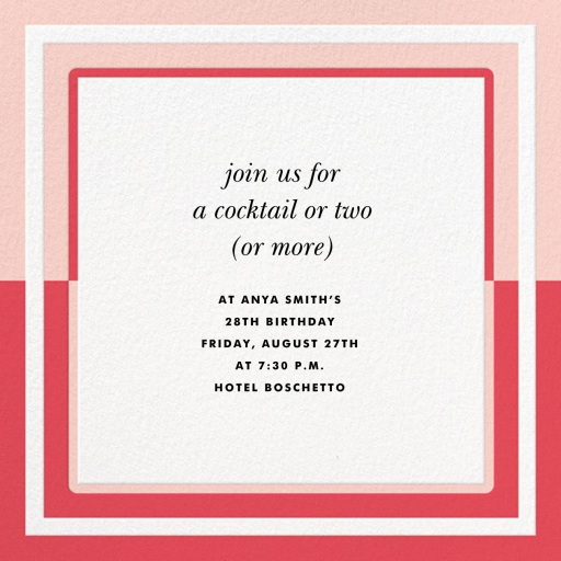 Colorblocked Border - Birthday Invitation by kate spade new york