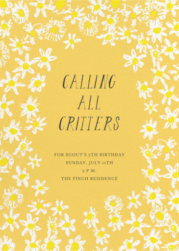 Among the Daisies - Birthday Invitation by Mr. Boddington's Studio