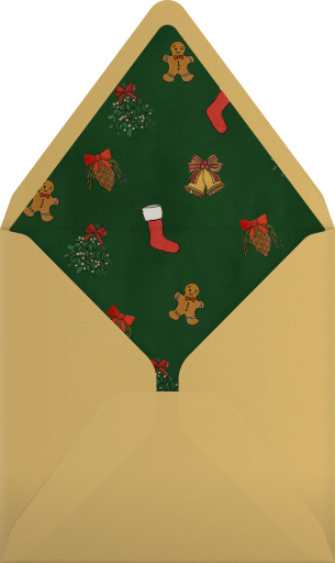 Santa Sleigh Holiday Invitation Envelope