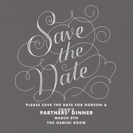 Traditional Fancy - Event Save the Date by Crate & Barrel